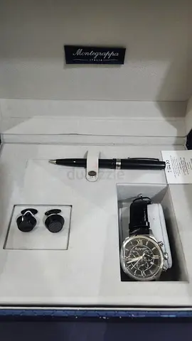 Elegant Watch and Cufflinks Set Montegrapa brand retail price 4300