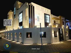 For sale in Al Zahia, a modern corner villa with 4 bedrooms and a roof terrace, featuring luxurious