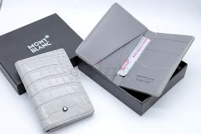 Mont Blanc Grey Leather Wallet