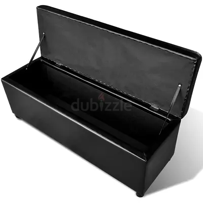 Stylish Black Storage Ottoman