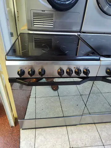Indesit electric ceramic 4 hobs stove oven fan cooking range 60x60 JD sale