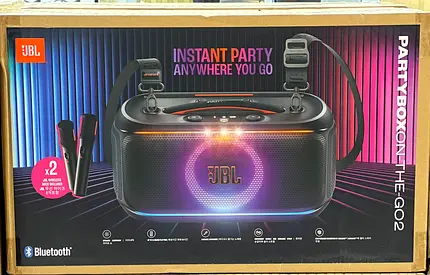 JBL PARTYBOX ON-THE-GO 2  with 2 mics