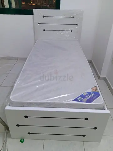Brand New MDF single bed with medical mattress available.