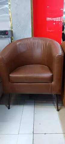 Stylish Brown Leather Armchair