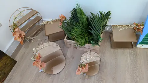 Premium metal dessert /events display Set 6 pieces