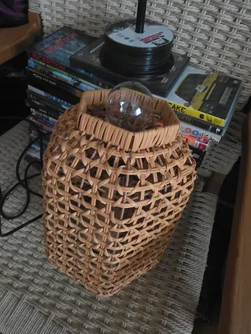 Charming Woven Rattan Table Lamp. Unused. AED 170 Only. Free Delivery!