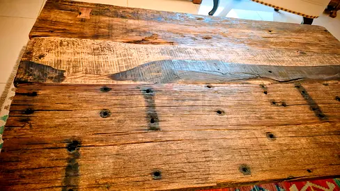 Rustic solid wood coffee table