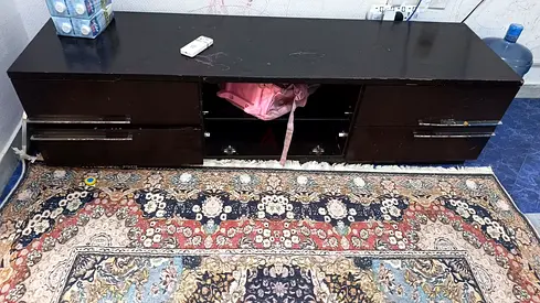 Stylish Black TV Unit with Storage