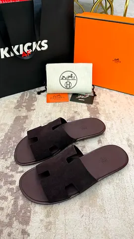 Hermes Izmir Sandals Brown Suede