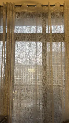 Selfprint very wide and long elegant sheer curtains