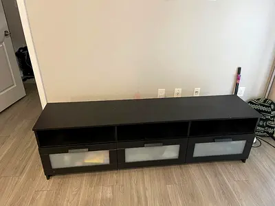 Modern Black Entertainment Center with Storage