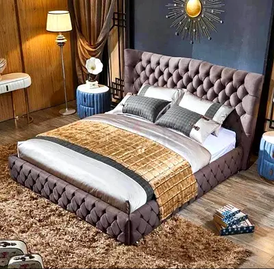 Luxurious Velvet Bed with Elegant Design