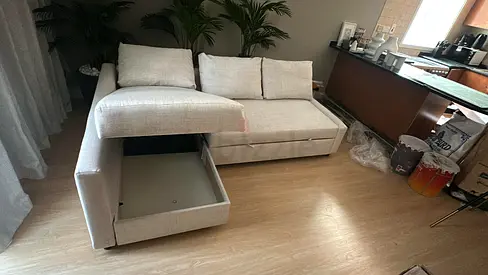 Almost brand new Condition Ikea Lshape Sofa Bed with Storage