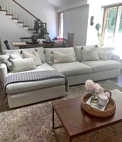 Cratebarrel lounge deep Sectional Sofa