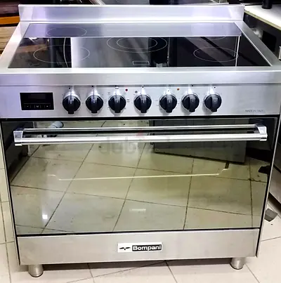 Bompani latest model electric ceramic 5 hobs cooking range oven fan stove 90x60 made by Italy