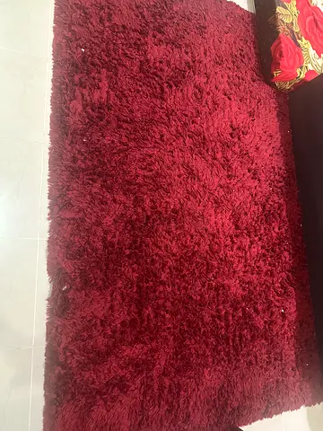 Lush Red Area Rug for Cozy Living Spaces