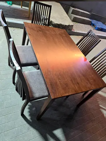 Elegant Wooden Dining Table with Chairs