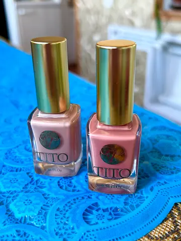 TITO nail polish Nude and Satin Apricot