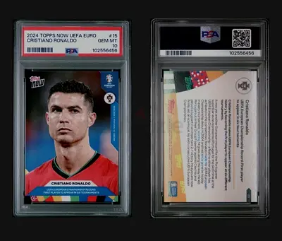 2024 TOPPS NOW UEFA EURO #15 CRISTIANO RONALDO PSA10