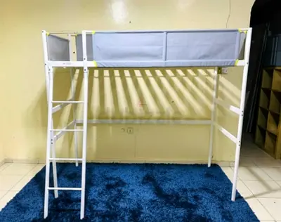 Sturdy Loft Bed Frame with Storage