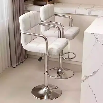 Set  of 2 Pc Swivel Bar Stool Height Adjustable Counter Stool, PU Leather Bar Chair with Backrest