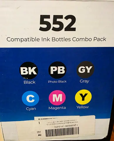 Compatible Ink Bottles Combo Pack - 552. AED 70 only. Free Delivery!