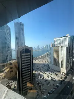 For rent in Sharjah – Al Taawun, a spacious 3-bedroom apartment with hall, featuring landlord-cove