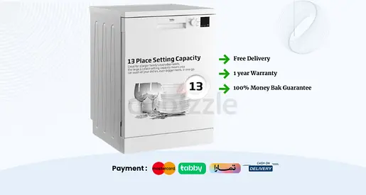 Dishwasher Beko 2 Racks with 13 Place Settings | Warranty