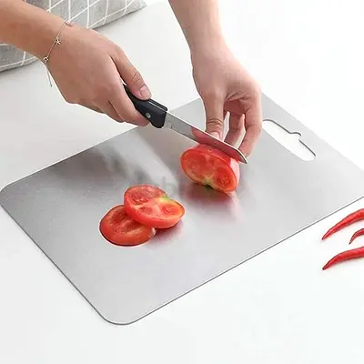 Stainless Steel Cutting Board with Knife for Effortless Meal Prep