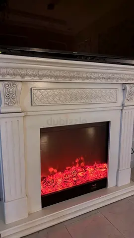 Elegant Electric Fireplace with Faux Logs