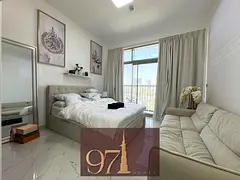 Furnished and ready studio for rent in Dubailand complex.