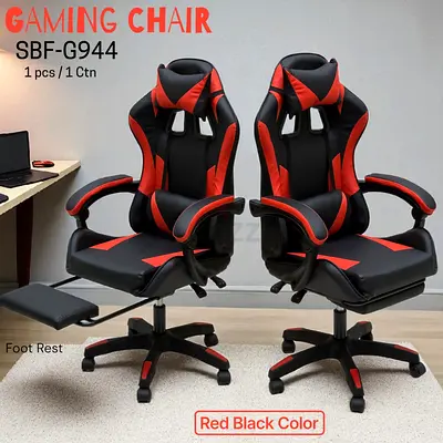 Gaming chair with footrest