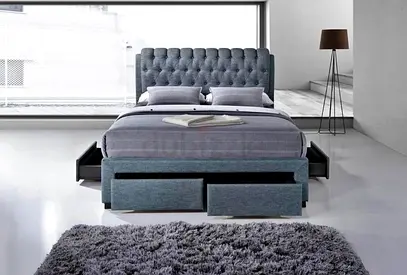 Stylish and Functional King Size Bed with Storage