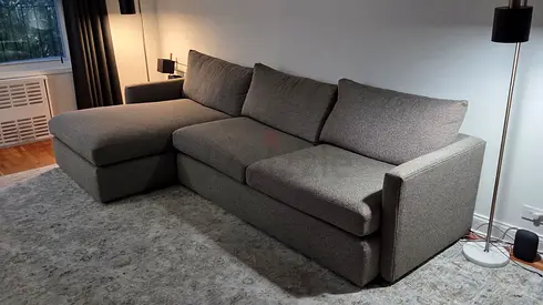Lounge deep Cratebarrel L shape sofa