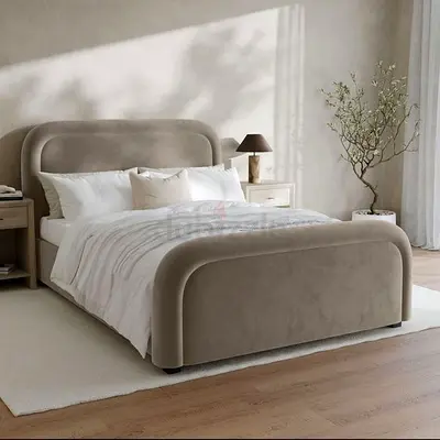 Elegant brand new Queen size  Upholstered Bed with Nightstands