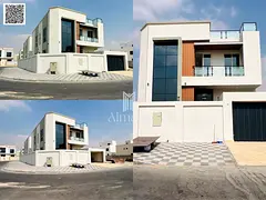 Luxury corner villa with European design, spacious two floors plus a roof terrace, for sale in Al Ya