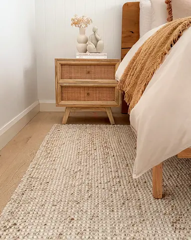 Cozy Textured Area Rug for Your Bedroom