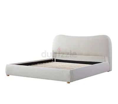 Stylish Modern Bed Frame with Plush Upholstery