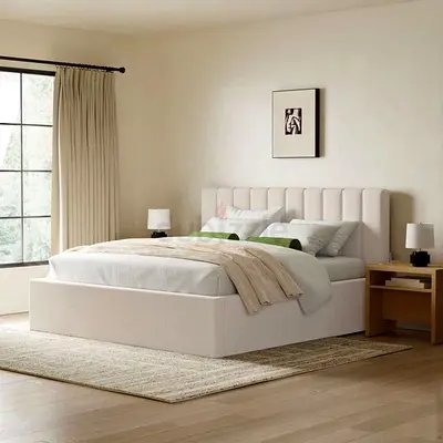 Elegant and Cozy Bed Frame with Mattress