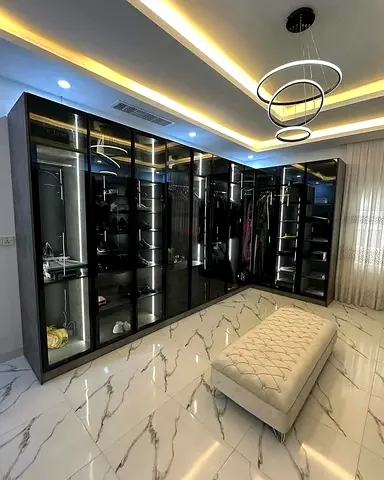 Elegant Modern Wardrobe with LED Lighting