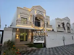 Modern classic-style villa in a prime location, opposite a mosque and behind Al Hamidiya Park, ideal