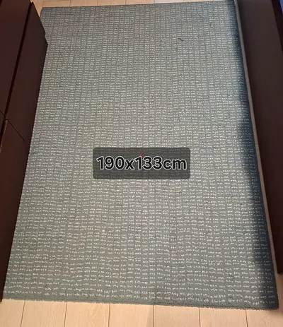 Elegant Abstract Modern Rug - 190x133cm Light Grey Blue Color