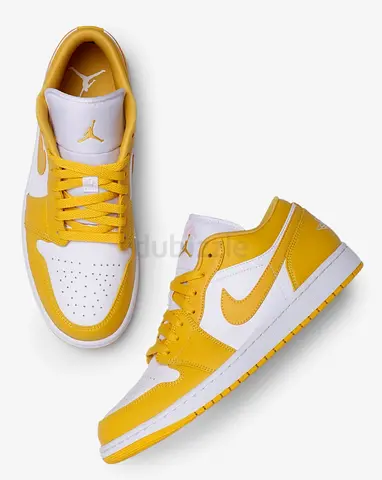 Nike Air Jordan Low Sneakers in Yellow and White