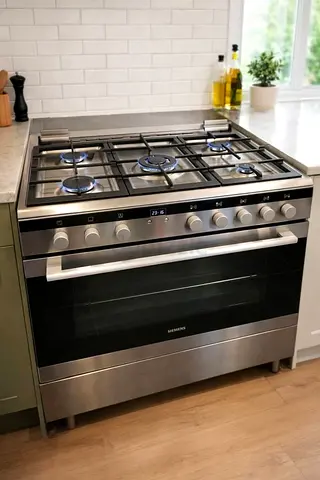 Siemens 5 Burner Gas Cooker Oven Size 90cm Width 60cm Depht