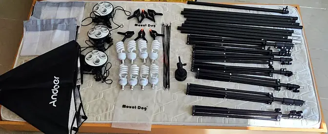 Andber and Mount Dog Lighting Equipmentand Green Screen  Kit for Photography