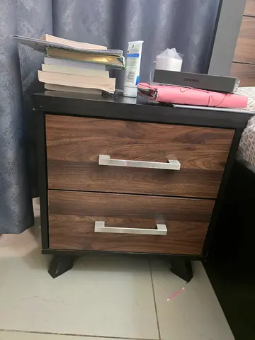 Bed set with wardrobe, 2 night stands, dresser