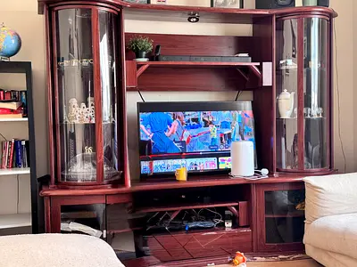 Elegant Wooden Entertainment Center for Your Living Room.
