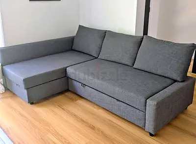 Comfortable Grey Sofa Bed with Storage