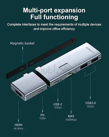 HAGIBIS Multi-Port USB Hub with HDMI and Ethernet 100W