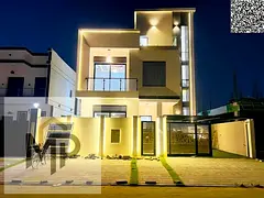 A fully furnished villa with a modern design, two floors and a roof, 6 master bedrooms, a majlis and